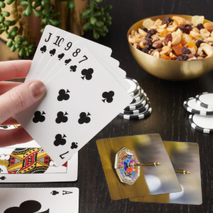 SlipperyJoe Hanukkah dreidel gift octagonal base b Poker Cards