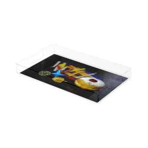 SlipperyJoe Hanukkah symbolic still life holiday e Acrylic Tray
