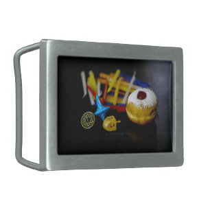 SlipperyJoe Hanukkah symbolic still life holiday e Belt Buckle