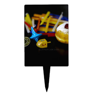 SlipperyJoe Hanukkah symbolic still life holiday e Cake Topper