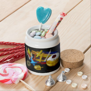 SlipperyJoe Hanukkah symbolic still life holiday e Candy Jar