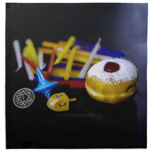 SlipperyJoe Hanukkah symbolic still life holiday e Cloth Napkin