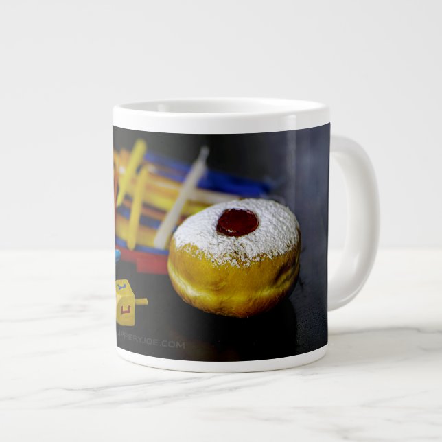 SlipperyJoe Hanukkah symbolic still life holiday e Giant Coffee Mug (Front Right)