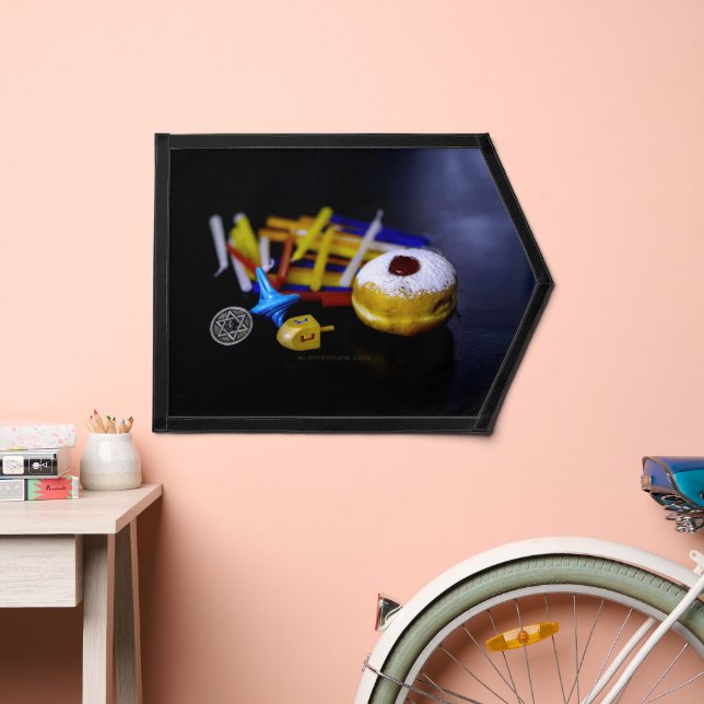 SlipperyJoe Hanukkah symbolic still life holiday e Pennant (Insitu 2)