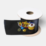 SlipperyJoe Hanukkah symbolic still life holiday e Satin Ribbon<br><div class="desc">SlipperyJoe Hanukkah symbolic still life holiday essence vibrant meaningful objects colorful slender pile menorah candles artistic red blue yellow and white sufganiyah doughnut classic jelly-filled commemorate miracle of the oil dreidels metallic gold glossy blue Hebrew great miracle happened there metallic pewter star of David medallion light resilience community themes spiritual...</div>