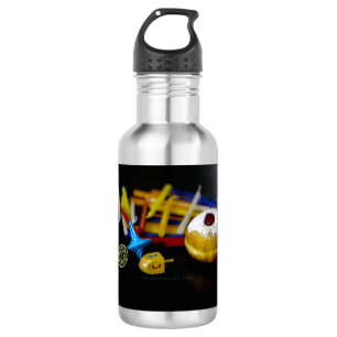 SlipperyJoe Hanukkah symbolic still life holiday e Stainless Steel Water Bottle