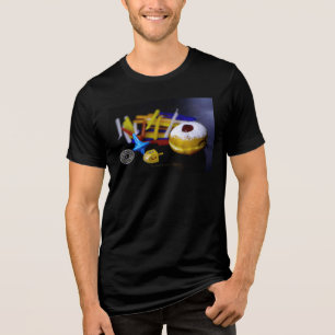 SlipperyJoe Hanukkah symbolic still life holiday e Tri-Blend Shirt