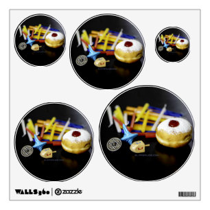 SlipperyJoe Hanukkah symbolic still life holiday e Wall Decal