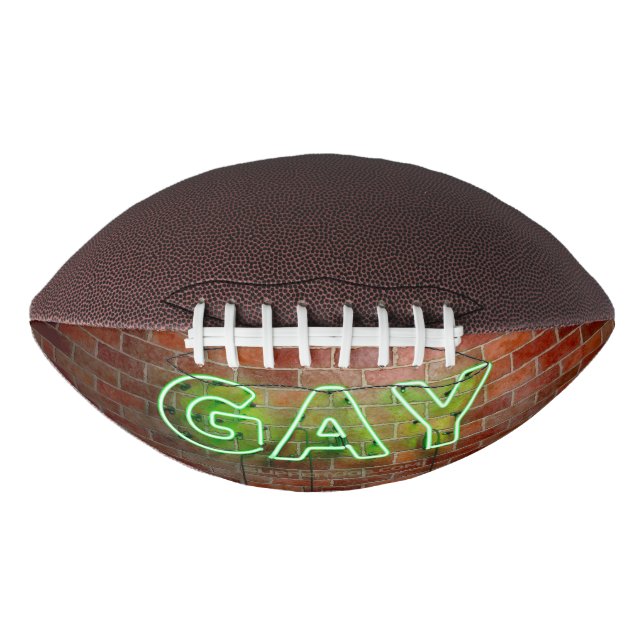 SlipperyJoe illuminated gay neon sign bright vivid Football (Front)