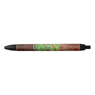 SlipperyJoe illuminated gay neon sign bright vivid Pen