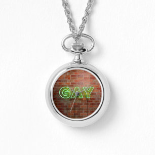 SlipperyJoe illuminated gay neon sign bright vivid Watch
