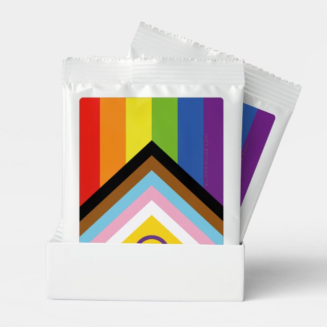 SlipperyJoe Intersex Progress Pride Flag rainbow s Margarita Drink Mix (Pair)