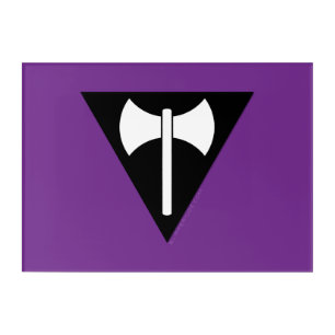 SlipperyJoe lesbian pride flag powerful gay femini Acrylic Print