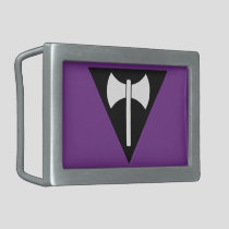 SlipperyJoe lesbian pride flag powerful gay femini Belt Buckle
