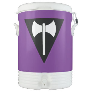 SlipperyJoe lesbian pride flag powerful gay femini Beverage Cooler