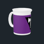 SlipperyJoe lesbian pride flag powerful gay femini Beverage Pitcher<br><div class="desc">SlipperyJoe lesbian pride flag powerful gay feminist symbol white labrys double-headed axe purple unity dignity resistance inverted black triangle pride defiance resonant women activist circles gay pride gifts LGBTQIA artistic strength resilience empowerment blends historical and cultural layers ancient Minoan civilization female power</div>