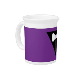 SlipperyJoe lesbian pride flag powerful gay femini Beverage Pitcher