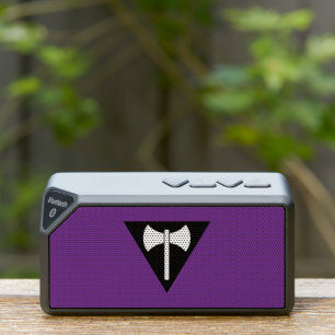 SlipperyJoe lesbian pride flag powerful gay femini Bluetooth Speaker