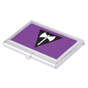 SlipperyJoe lesbian pride flag powerful gay femini Business Card Case