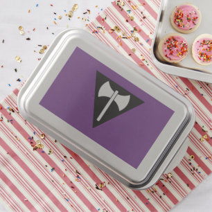 SlipperyJoe lesbian pride flag powerful gay femini Cake Pan