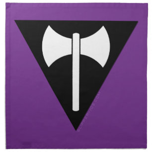 SlipperyJoe lesbian pride flag powerful gay femini Cloth Napkin