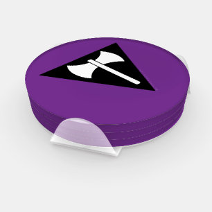 SlipperyJoe lesbian pride flag powerful gay femini Coaster Set