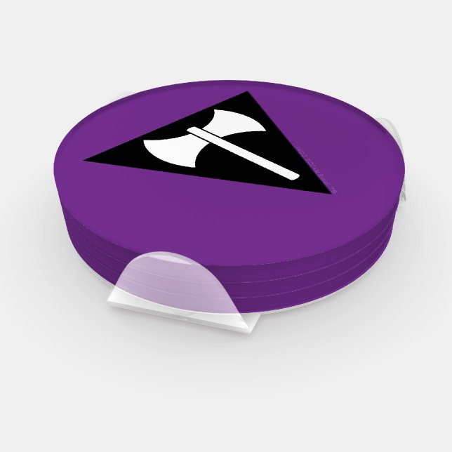 SlipperyJoe lesbian pride flag powerful gay femini Coaster Set (Set)