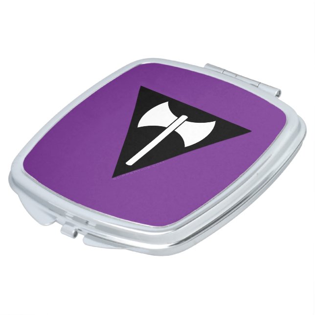 SlipperyJoe lesbian pride flag powerful gay femini Compact Mirror (Turned)