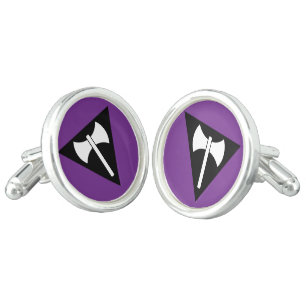 SlipperyJoe lesbian pride flag powerful gay femini Cufflinks