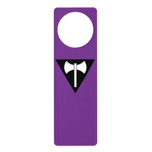 SlipperyJoe lesbian pride flag powerful gay femini Door Hanger