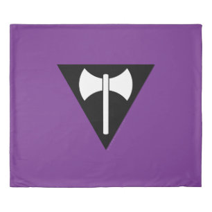 SlipperyJoe lesbian pride flag powerful gay femini Duvet Cover