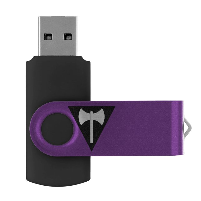 SlipperyJoe lesbian pride flag powerful gay femini Flash Drive (Opened)