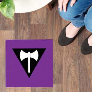 SlipperyJoe lesbian pride flag powerful gay femini Floor Decals