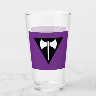SlipperyJoe lesbian pride flag powerful gay femini Glass