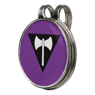 SlipperyJoe lesbian pride flag powerful gay femini Golf Hat Clip