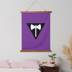 SlipperyJoe lesbian pride flag powerful gay femini Hanging Tapestry