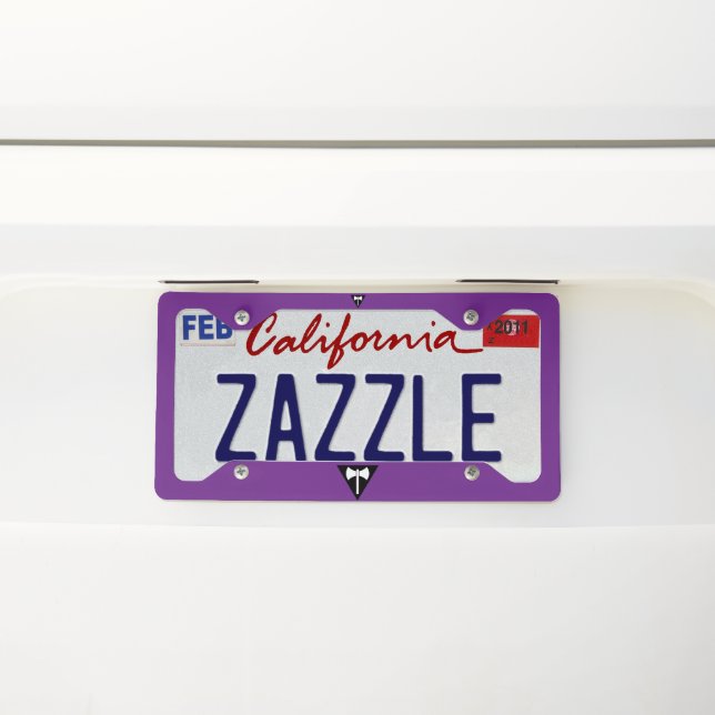 SlipperyJoe lesbian pride flag powerful gay femini License Plate Frame (On Car)
