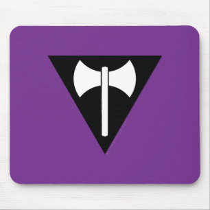 SlipperyJoe lesbian pride flag powerful gay femini Mouse Pad