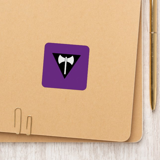 SlipperyJoe lesbian pride flag powerful gay femini Patch (On Folder)