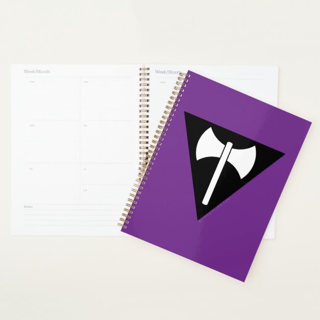 SlipperyJoe lesbian pride flag powerful gay femini Planner (Display)