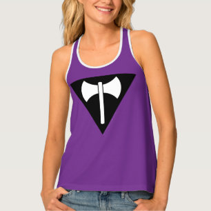 SlipperyJoe lesbian pride flag powerful gay femini Tank Top