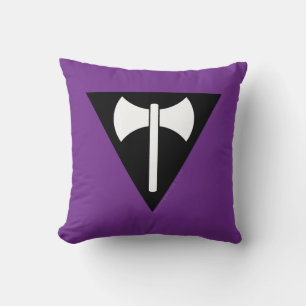 SlipperyJoe lesbian pride flag powerful gay femini Throw Pillow