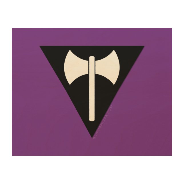 SlipperyJoe lesbian pride flag powerful gay femini Wood Wall Art (Front)