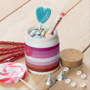 SlipperyJoe lipstick lesbian pride flag feminine c Candy Jar
