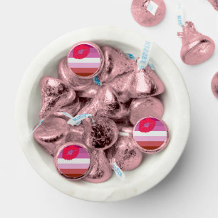 SlipperyJoe lipstick lesbian pride flag feminine c Hershey®'s Kisses®