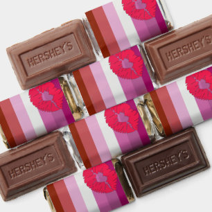 SlipperyJoe lipstick lesbian pride flag feminine c Hershey's Miniatures