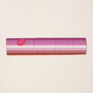 SlipperyJoe lipstick lesbian pride flag feminine c Scarf