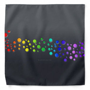 SlipperyJoe love bubbles red orange yellow green c Bandana