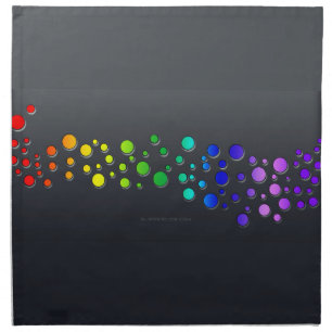 SlipperyJoe love bubbles red orange yellow green c Cloth Napkin