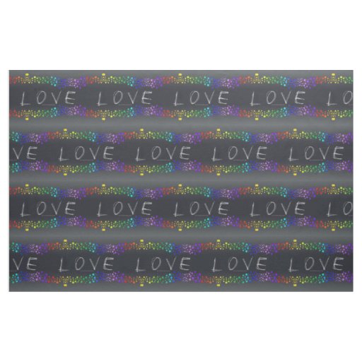 SlipperyJoe love bubbles red orange yellow green c Fabric